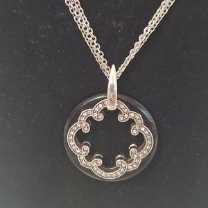 Black & Silver Brighton Black pendant necklace